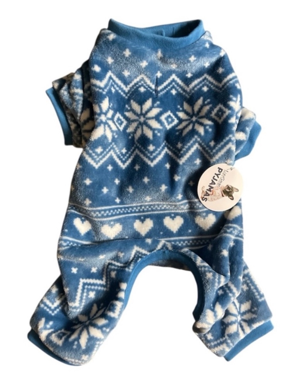 LuvGear Dog Pajamas Soft Fleece Pyjamas Medium Blue
White Winter Design